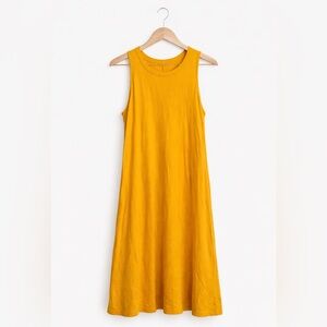 Time and Tru Mustard Sleeveless Midi Dress